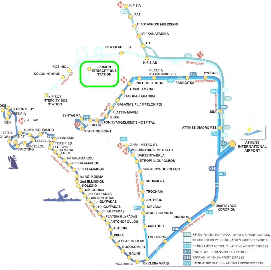 地図liosionスアテネ 