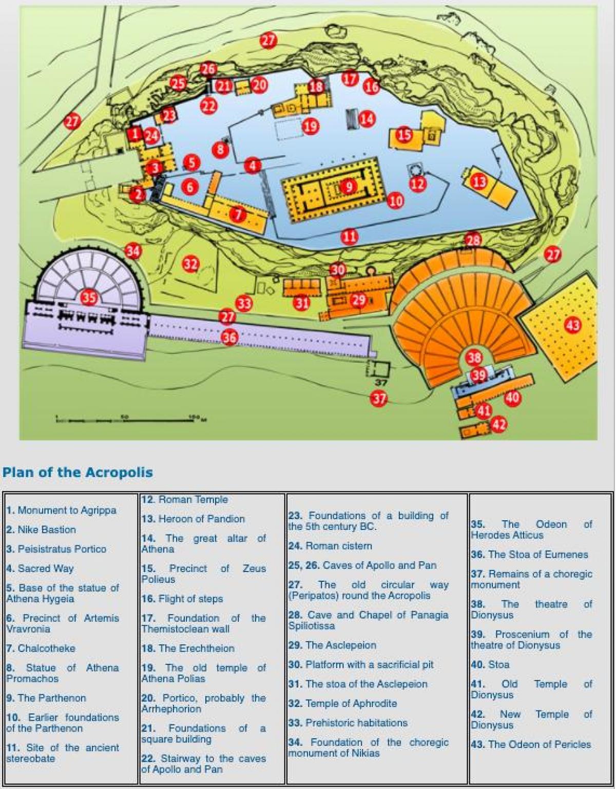 アクロポリスの地図