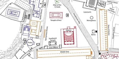 地図のアテネアゴラ
