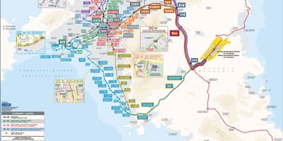 アテネギリシャバス-地図