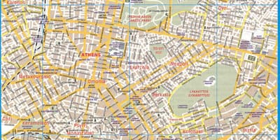 市内地図のアテネギリシャ
