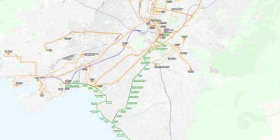 アテネtrolleybus路線図