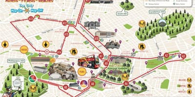 アテネのホテル地図