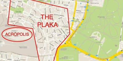 地図のプラカ地区