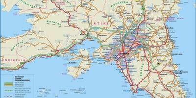 地図attikiギリシャ