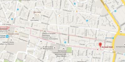 地図ermou street Athens