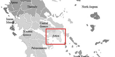 アッティカのギリシャの地図