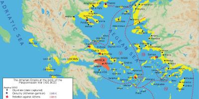 古代アテネ市内地図